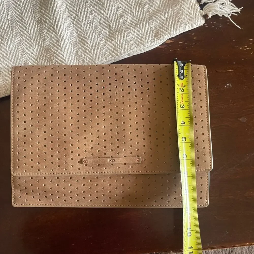 Ugg Tan Perforated Clutch NEW